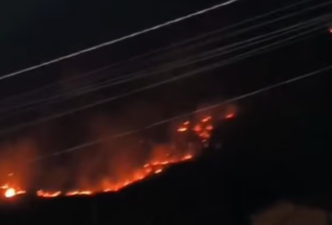 Mais de 25 bombeiros atuam no combate a incêndio florestal em Lagoa, no Sertão da Paraíba