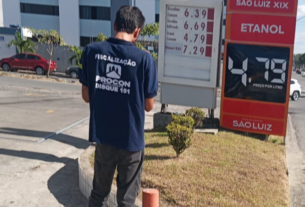 Gasolina comum custa entre R$ 6,07 e R$ 7,59 em Campina Grande, aponta Procon